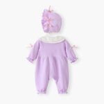 Purple Long Sleeve Romper