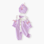 Purple Long Sleeve Romper
