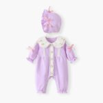 Purple Long Sleeve Romper