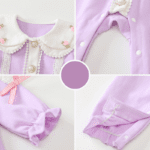 Purple Long Sleeve Romper