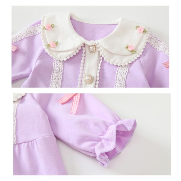 Purple Long Sleeve Romper