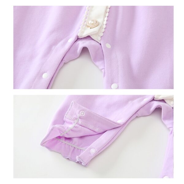 Purple Long Sleeve Romper