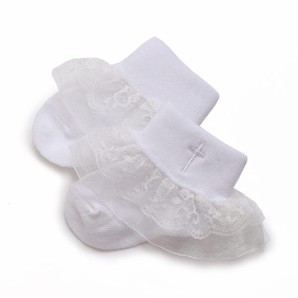 White Christening Socks