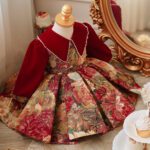 Girls Velvet Dress (5) Girls Velvet Dress