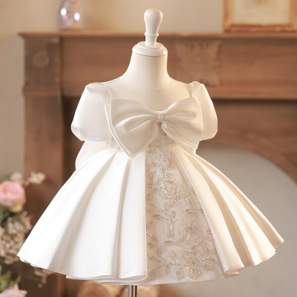 White Satin Dress