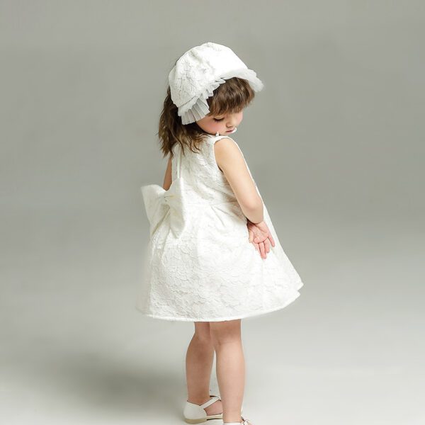 Babys White Dress​ with Hat
