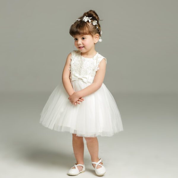 Sleeveless White Baby Dress