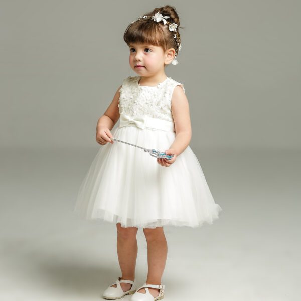 Sleeveless White Baby Dress