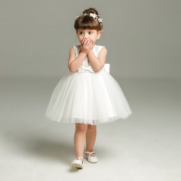 Sleeveless White Baby Dress