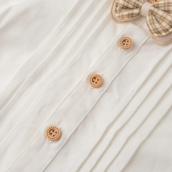 Boojiawa Baby Shirt Pleated Design with Bowtie