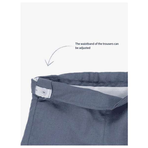 Navy Striped Boy Suit