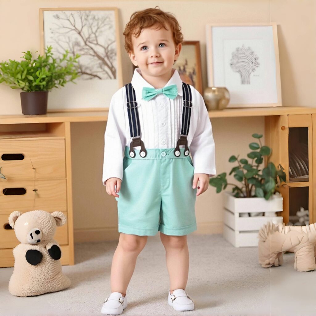 Mint Green Toddler Suspenders Set