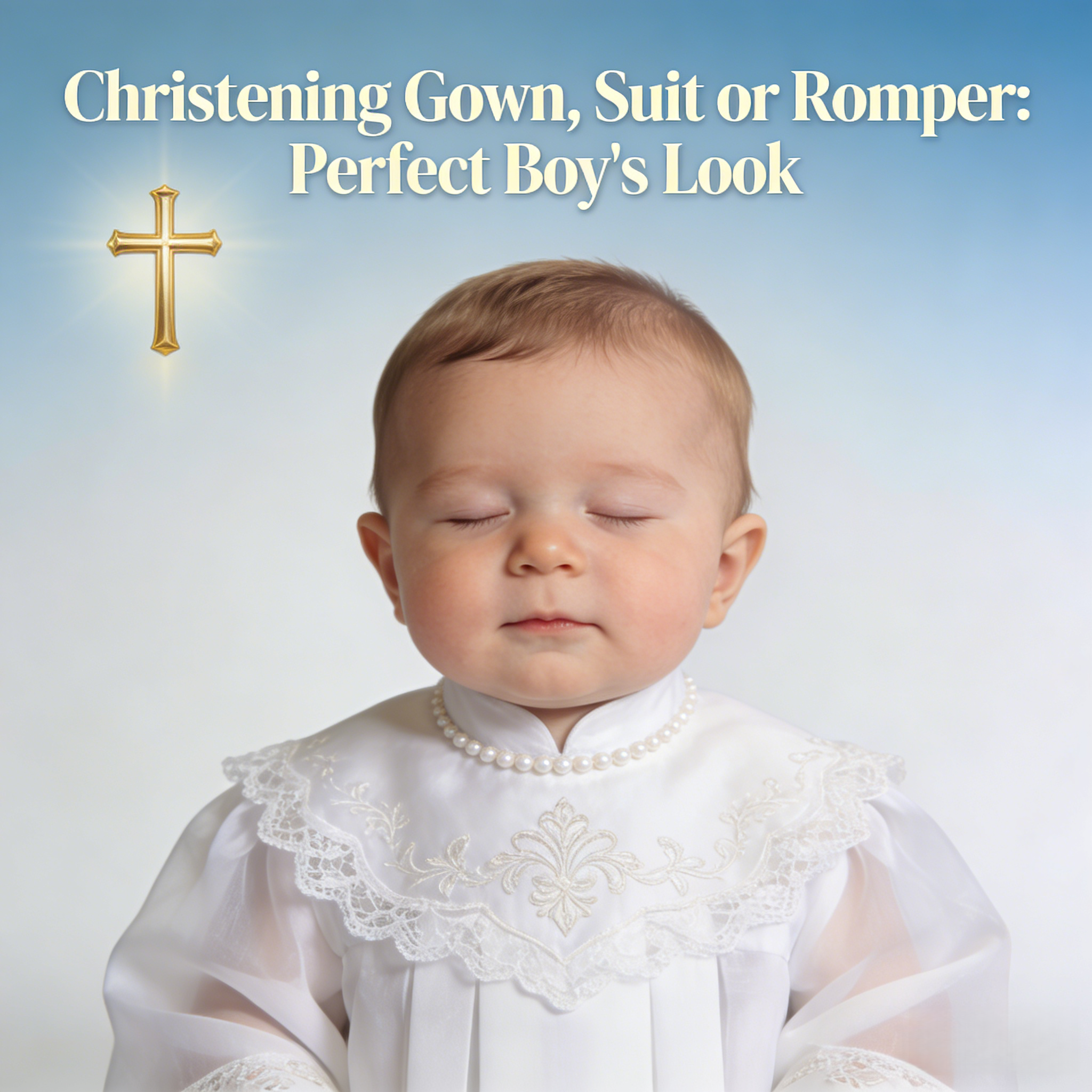 Christening Gown Suit or Romper